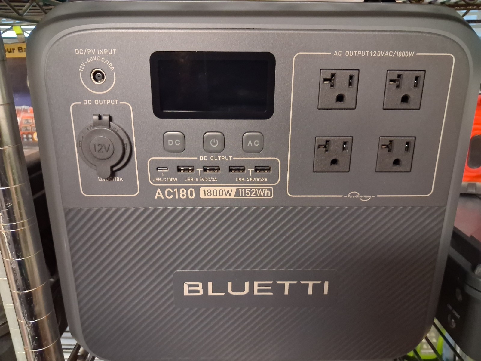 BLUETTI AC180 1800W 1152Wh Portable Power Station Solar Generator for Off-grid