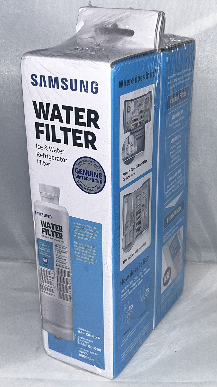 2 PACK Genuine Samsung DA29-00020B HAF-CIN/EXP Refrigerator Water Filter (New)