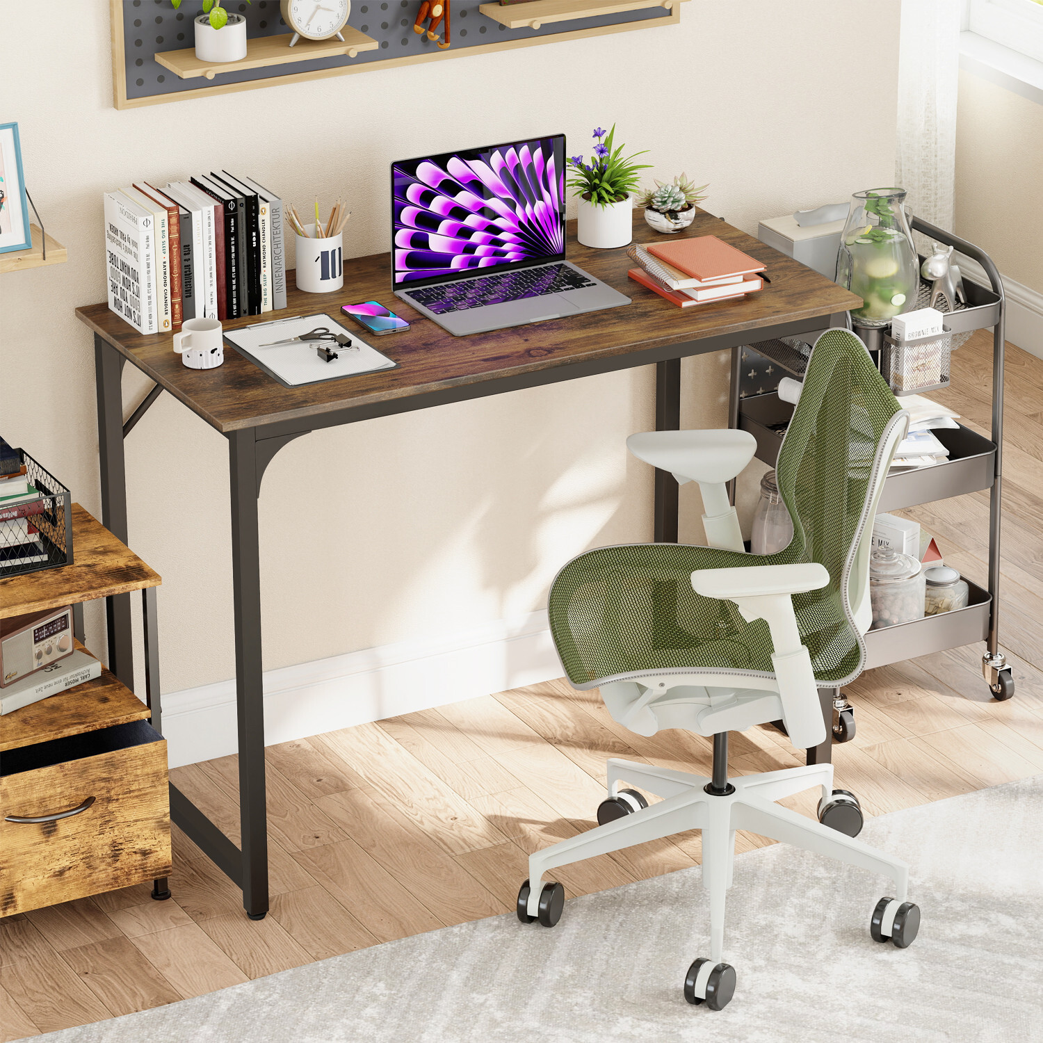 39 inches Computer Desk, Modern Simple Style Desk for Home Office, Study Student