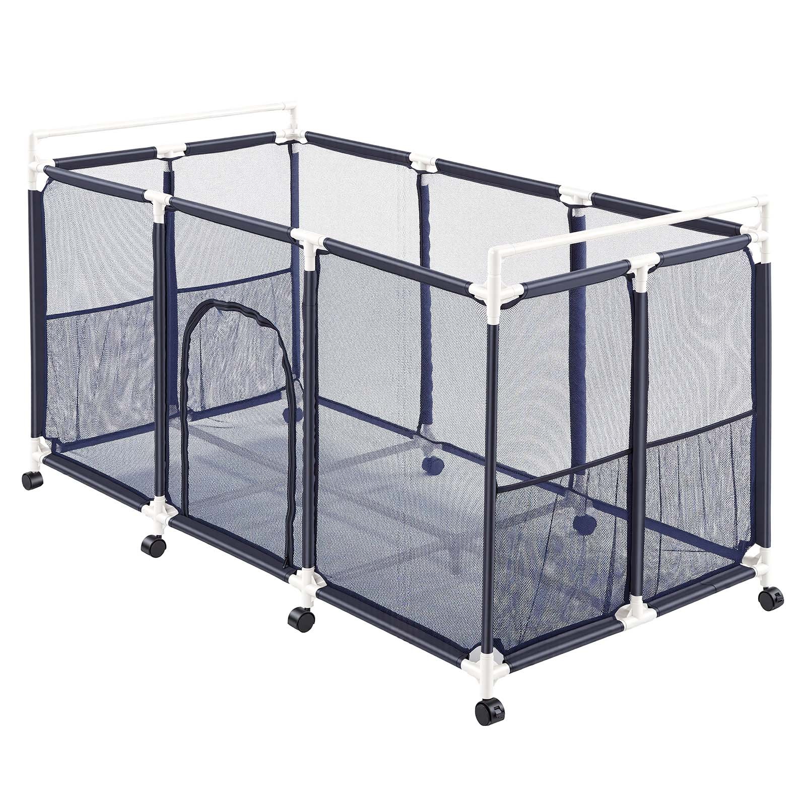 Rolling Pool Toy Storage Bin Organizer w/ Plastic / Metal Frame 8 Optional Size