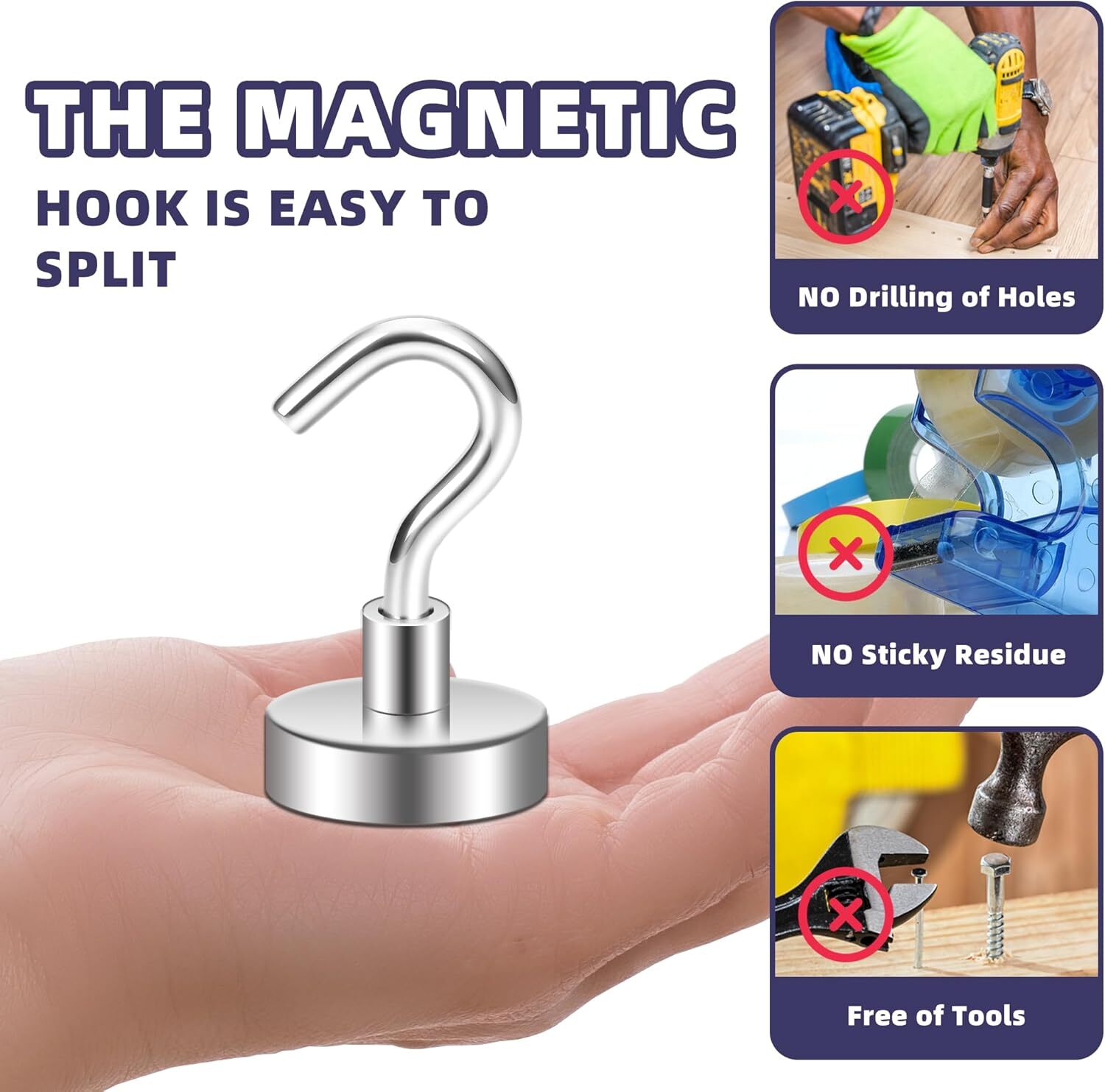 Magnetic Hooks Cruise Ship Essentials, 20lbs+ Heavy Duty Magnetic Hooks Cruise
