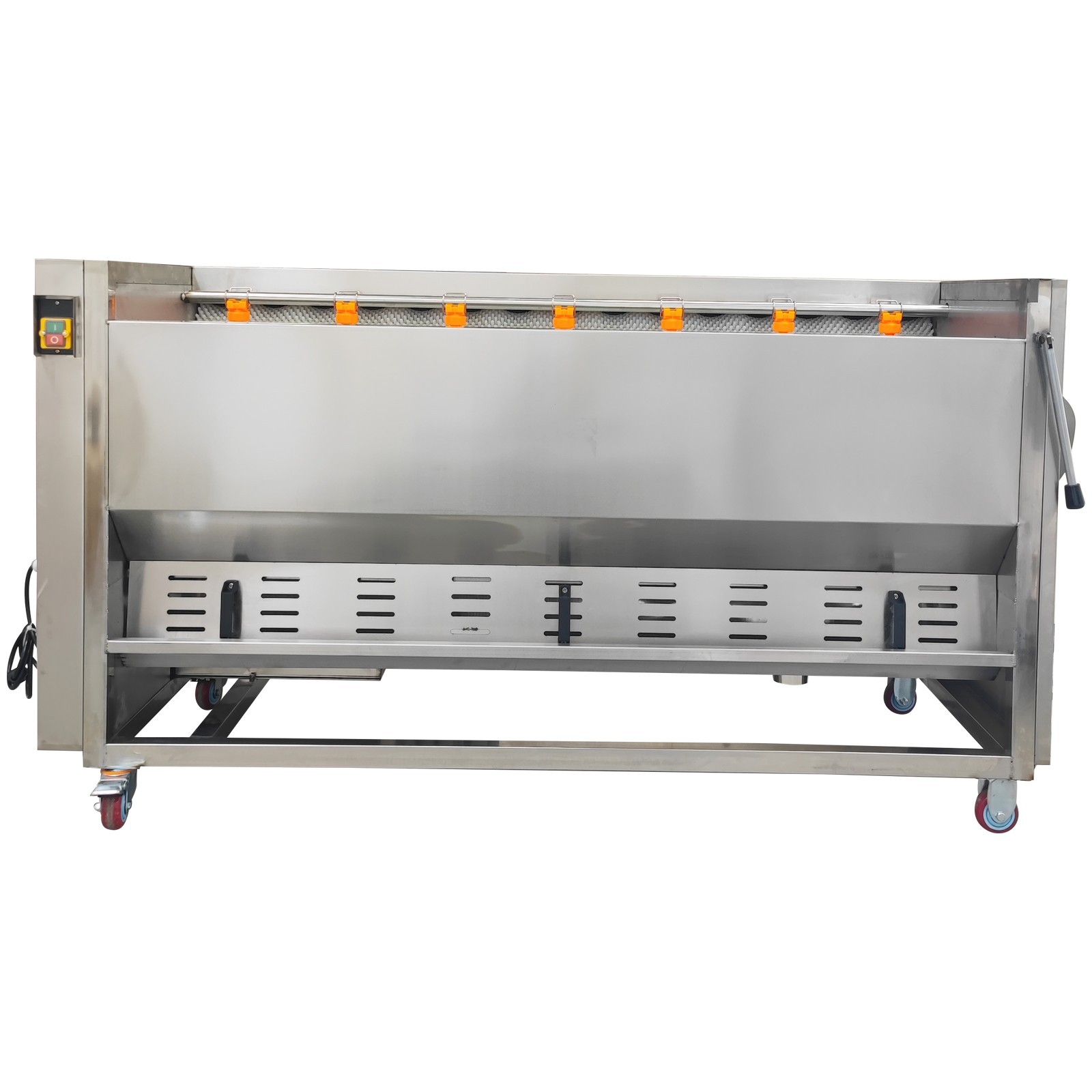 Electric Brush Roller Cleaning and Peeling Machine Carrot Potato 110V 1000kg/h
