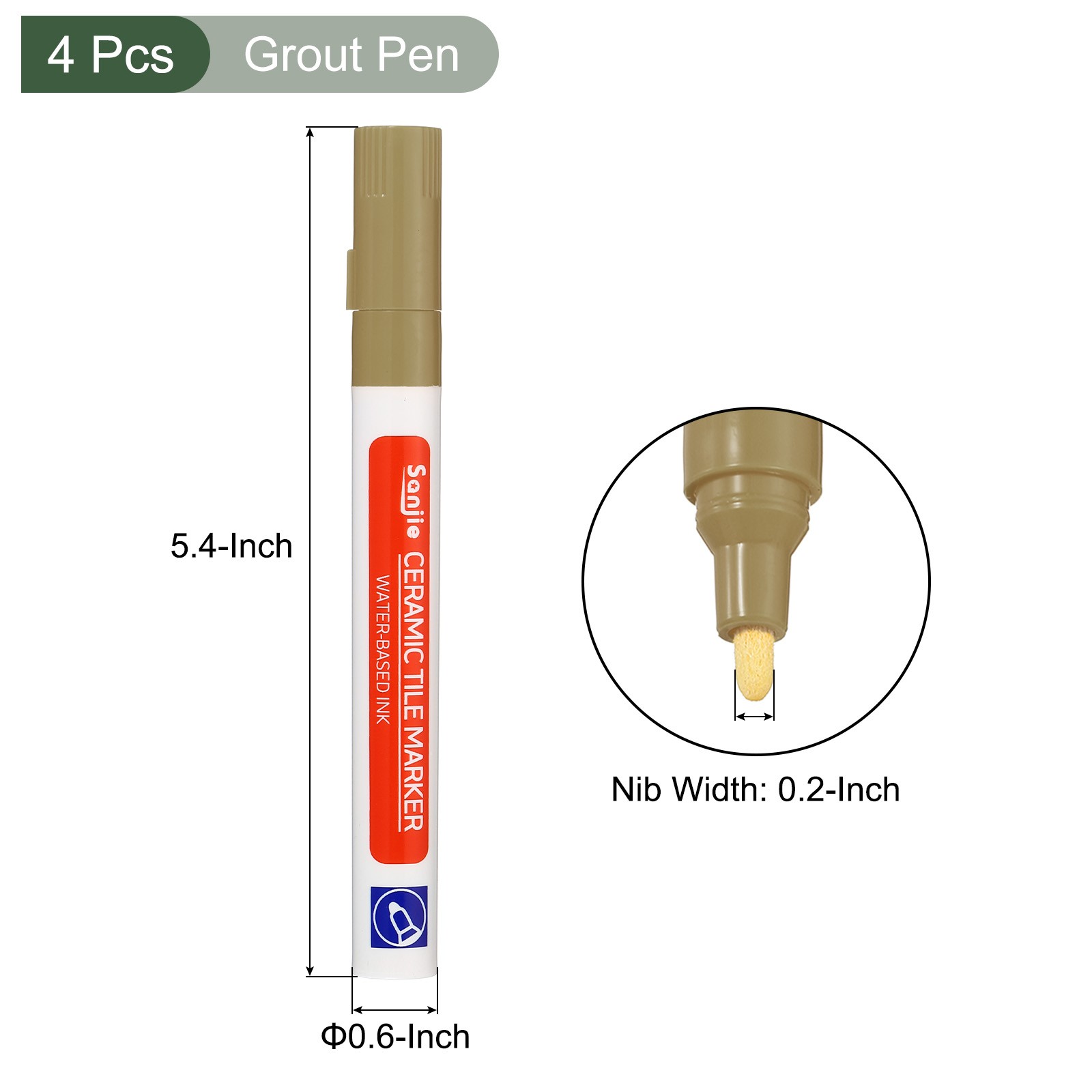 4Pack Grout Paint Pen,Great for Balcony, Kitchen, Bathroom