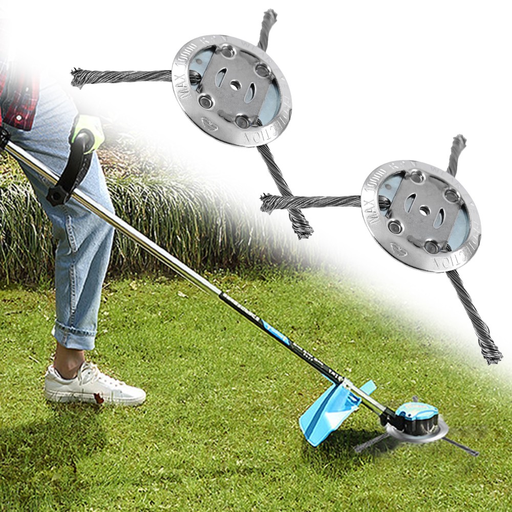2Set Lawn Mower Steel Wire Grass Trimmer Head Brush Cutter Weed Eater Trimmer