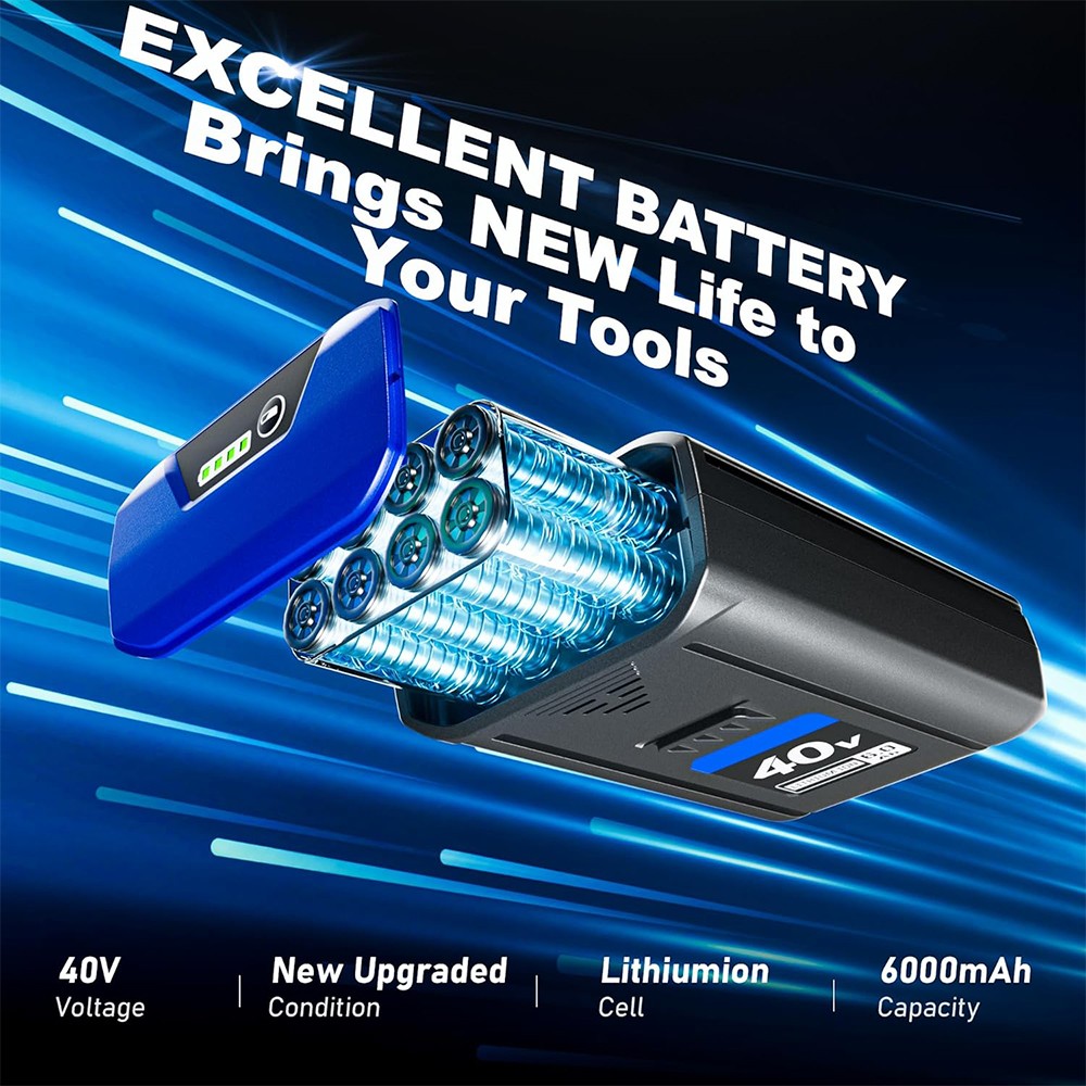 40V 6.0Ah Replacement Lithium Battery for Kobalt KB540-06 KB440-06 KB440-03 40V