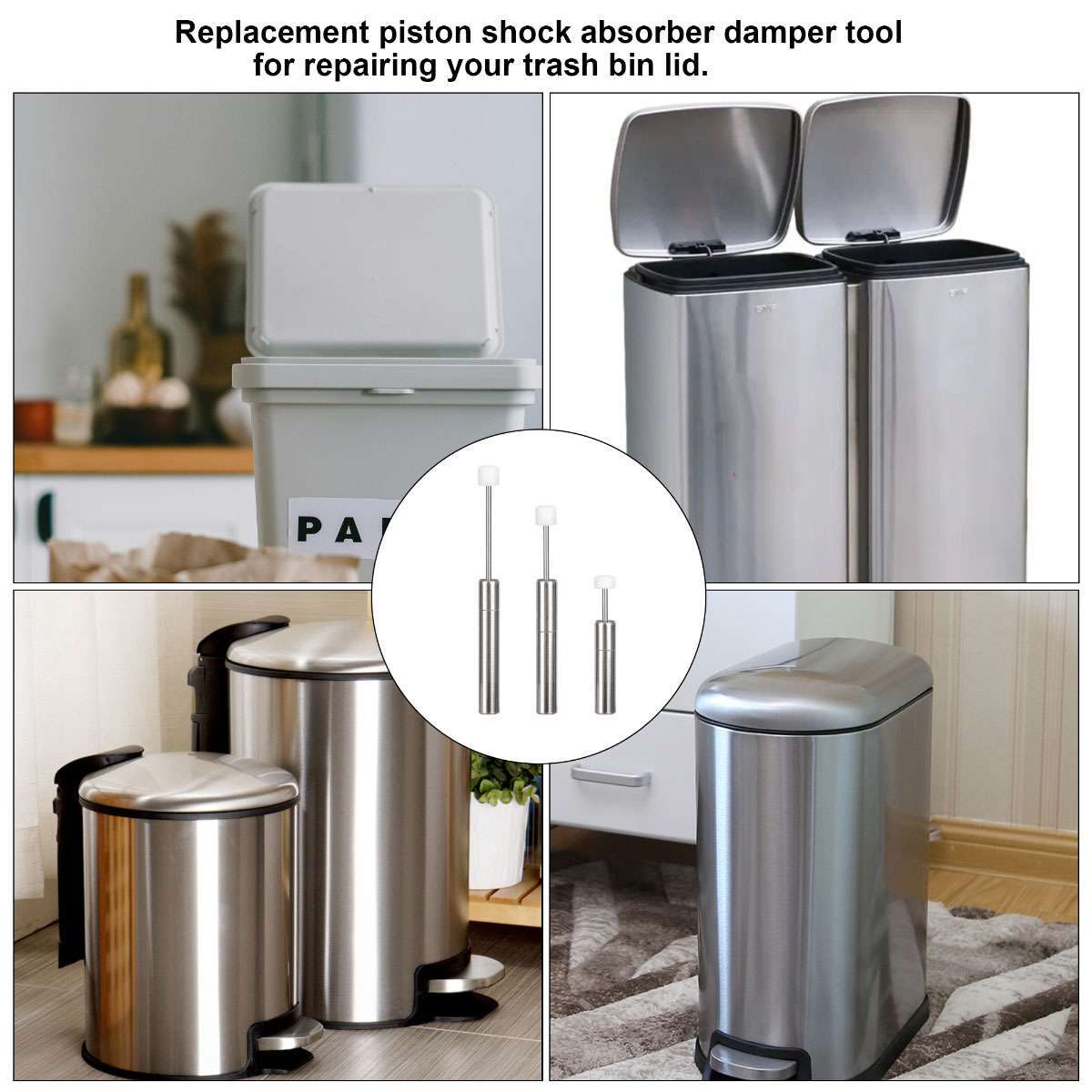 Kitchen Trash Can Damper/Piston with Lid Replacement Ideal 1.9in/2.9in/3.5in