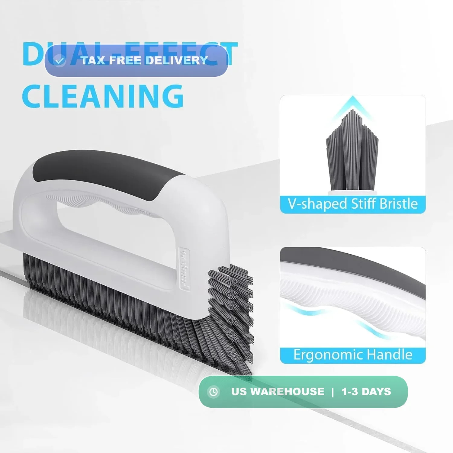 Grout Cleaning Brush, V Shape Stiff Grout Cleaner Brush for Floors Tile Grout Sc