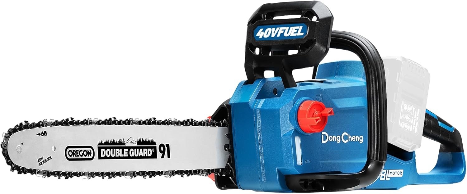 DONG CHENG Brushless 16″ Chainsaw, Auto Oiler (Battery & Charger NOT Included)