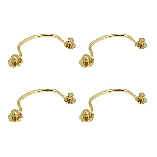 4pcs Antique Bail Pulls 4.17 Inch Cabinet Pulls Brass 4.17″ Hole distance Gold