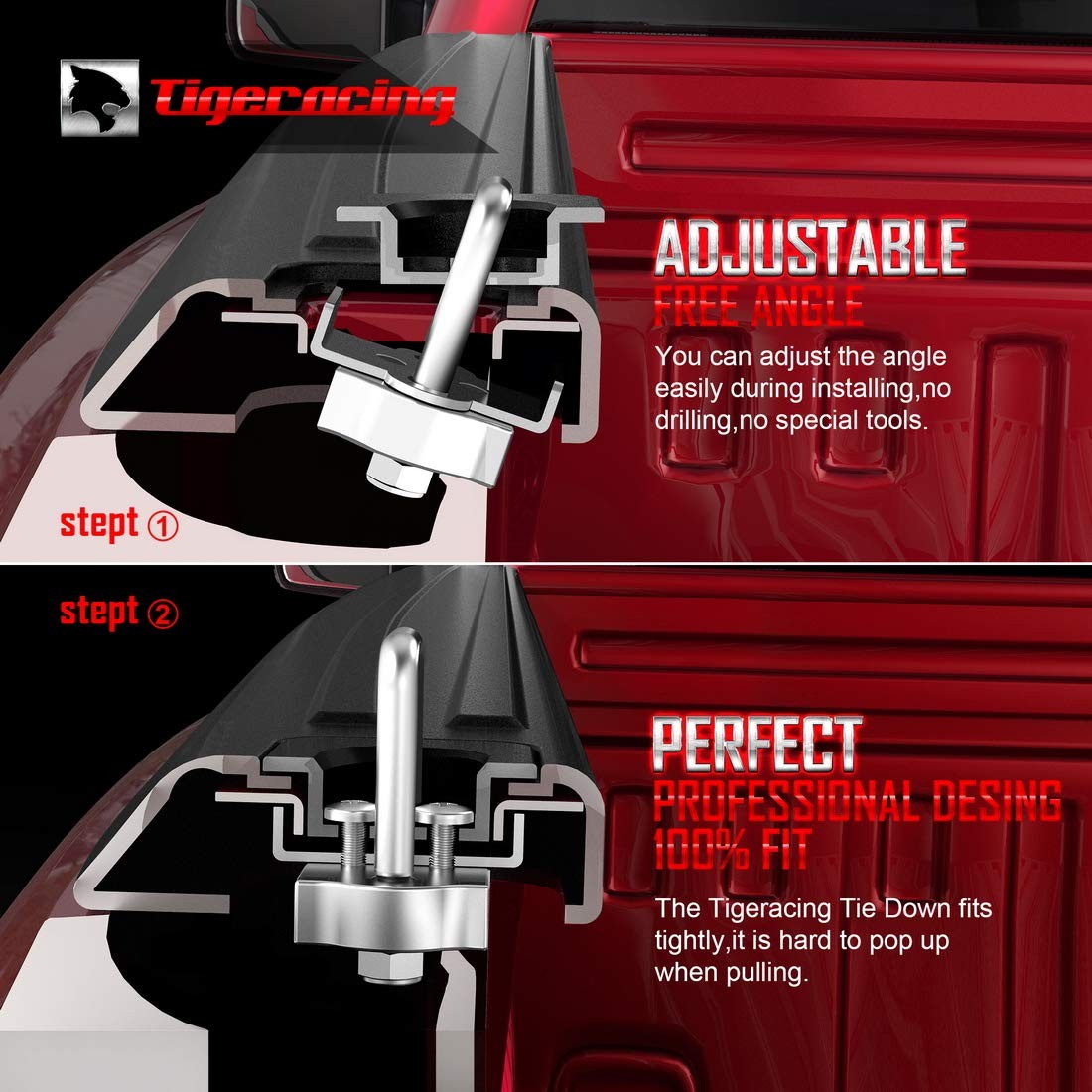 Tie Down Anchors 3000 LBS Capacity All Metal Compatible with 2019 Ram 1500