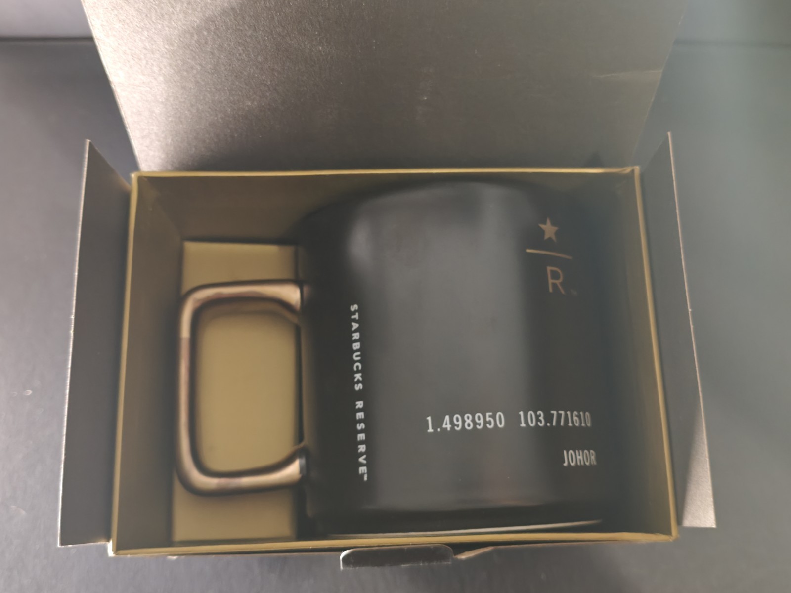 Starbucks Reserve Malaysia Exclusive Mug Johor 16oz 473ml Black Gold