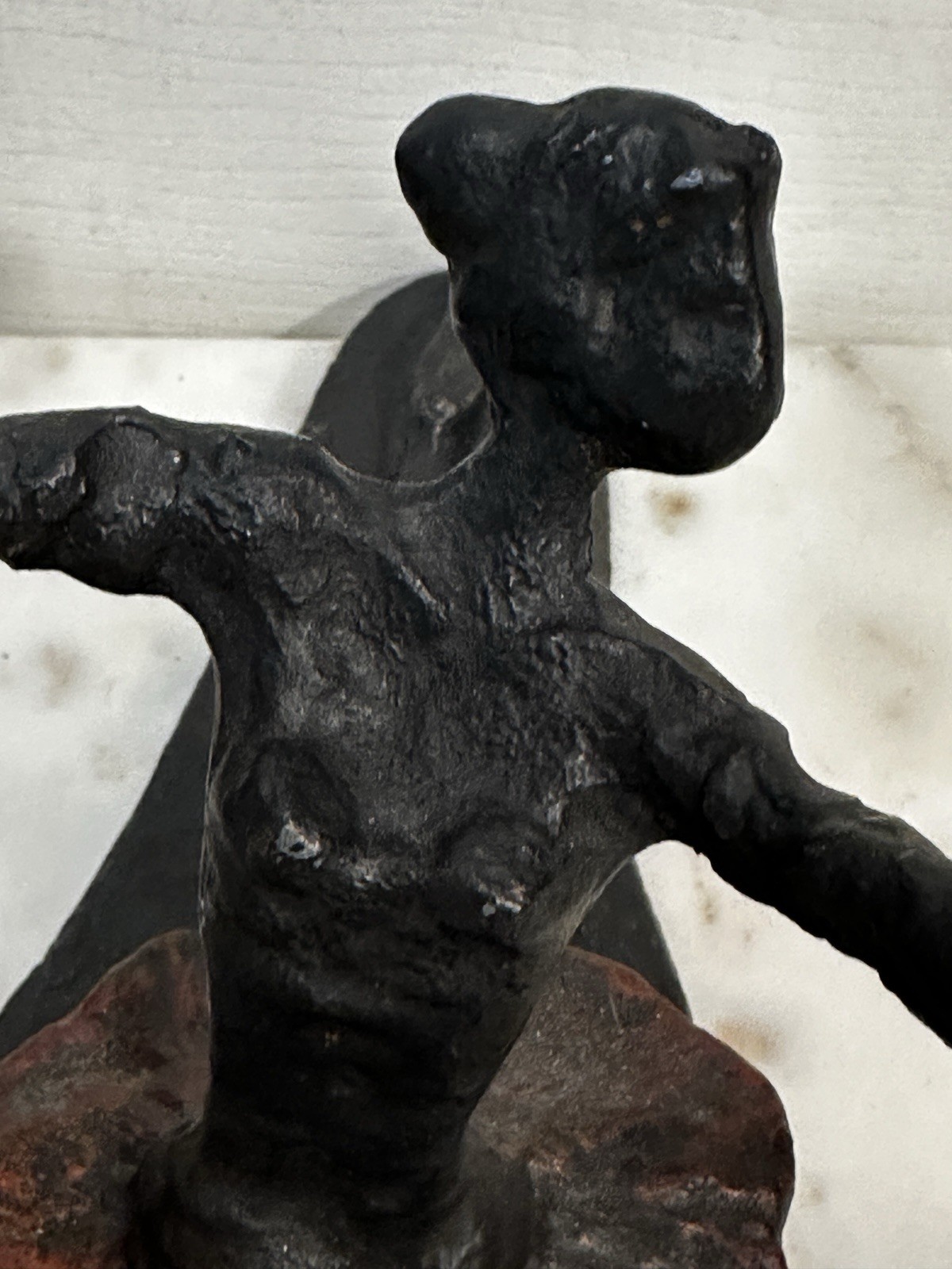 Heavy Black Cast Iron Ballerina Wine Bottle Holder 10” X 7” 3.5lbs