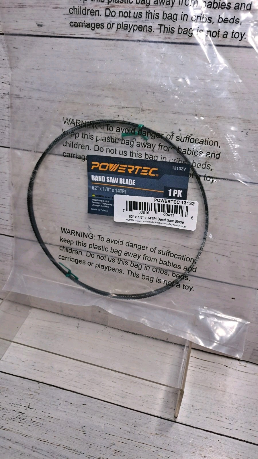 POWERTEC 62 Inch Bandsaw Blades, 1/8″ X 14 TPI Band Saw Blades for WEN, Ryobi, G