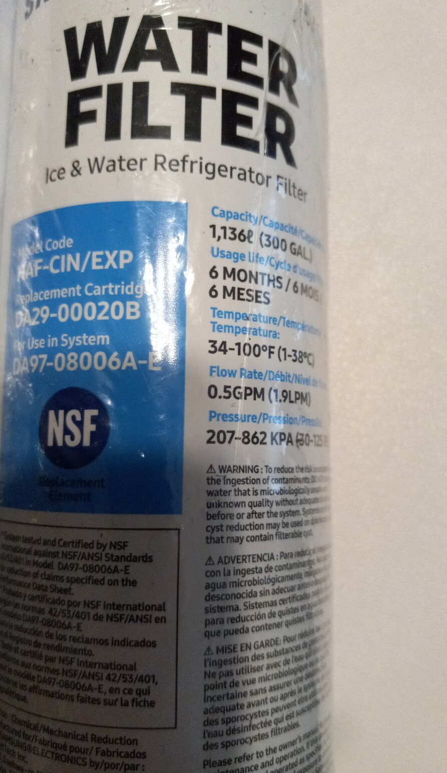 Samsung Replacement Refrigerator Water Filters DA29-00020B Lot Of 4(3 w/o Boxes)