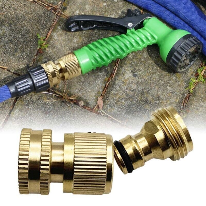 4Pcs 3/4 Garden Hose Quick Connect Water Brass Female Male Connector Coupler