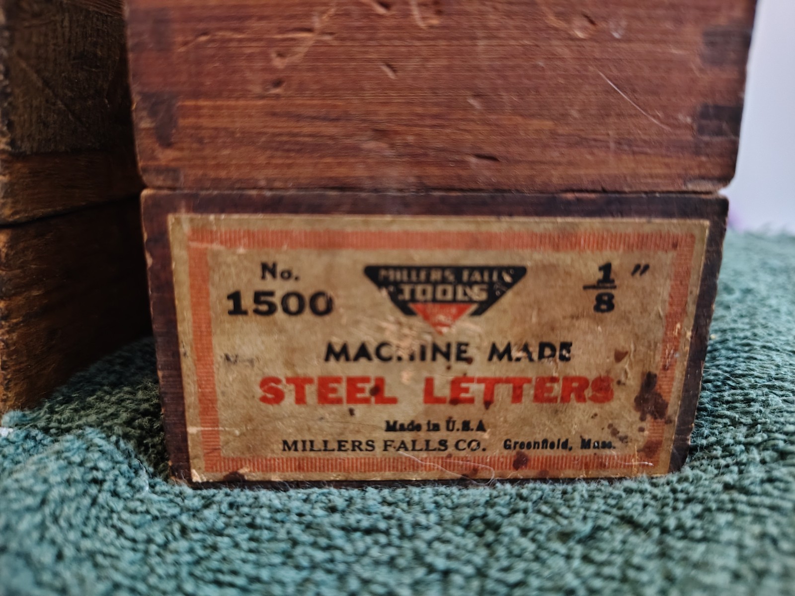 Vintage Miller’s Falls Tools Stamp Works Steel Letters and numbers 1/8″ 3.2mm
