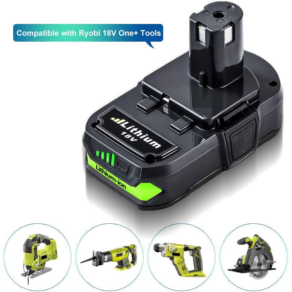 2Pack 3600mAh 18V lithium-ion Battery for Ryobi P102 P103 P105 P108 ONE+ RB18L50