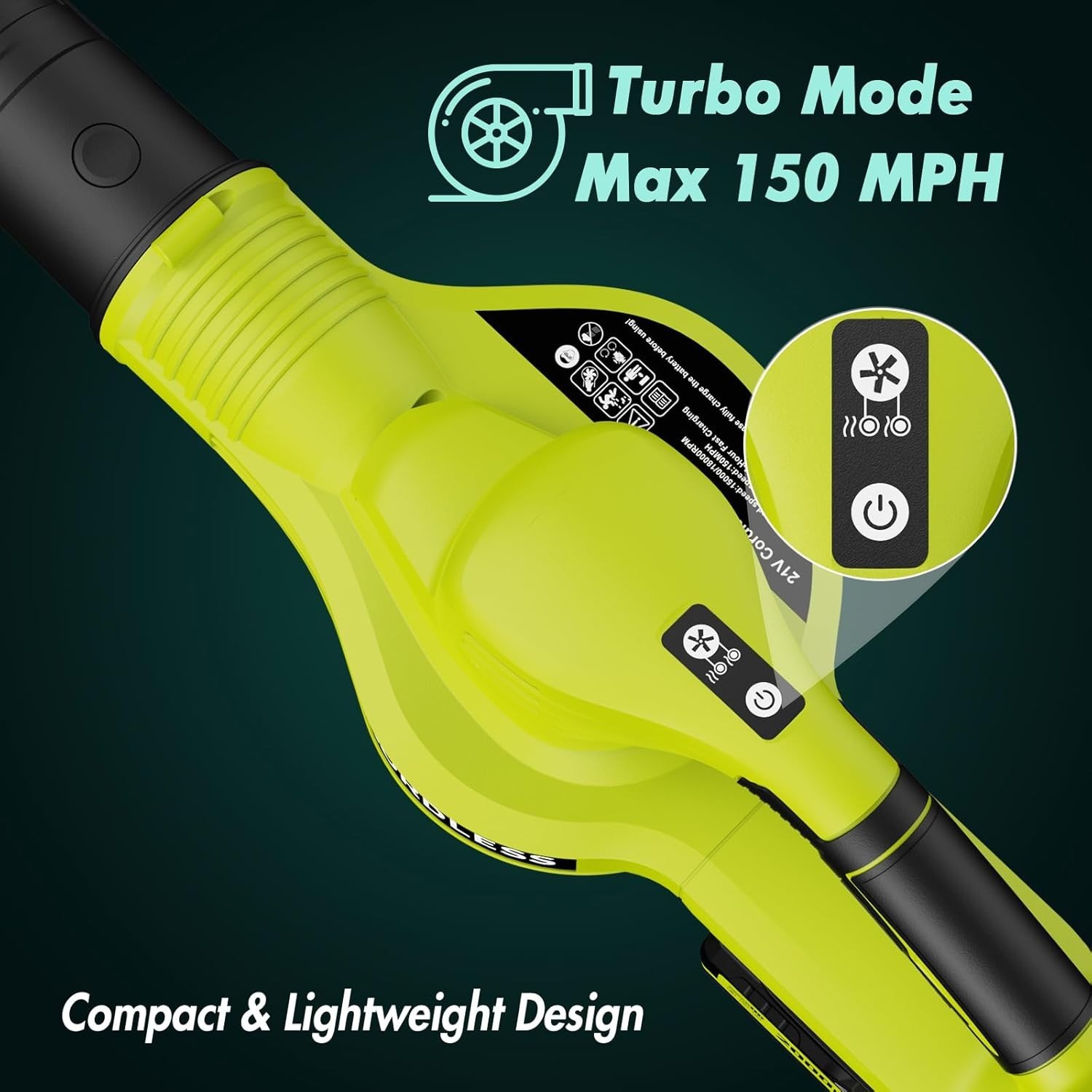 Leaf Blower Cordless – 21V Powerful Electric Leaf Blower with 2 Batteries and Ch
