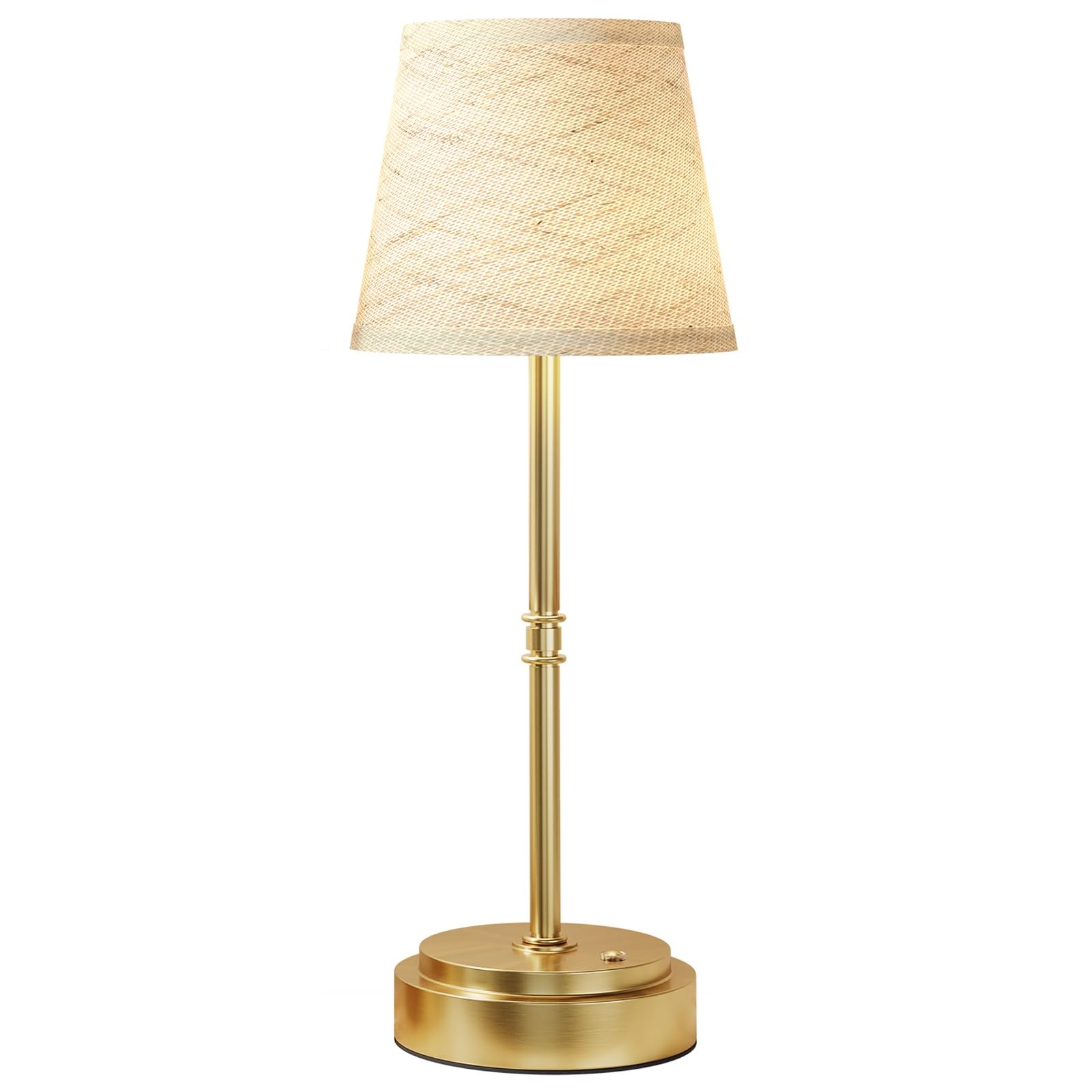 Rechargeable Cordless Table Lamp Gold – 1 Pack Brass 7500mAh Battery Operated…