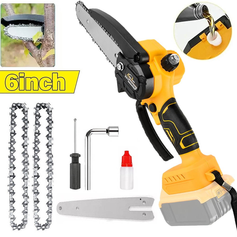 Cordless Chainsaw for DeWALT 20V Max Battery 6-Inch Hand-held Mini Pruning Saw