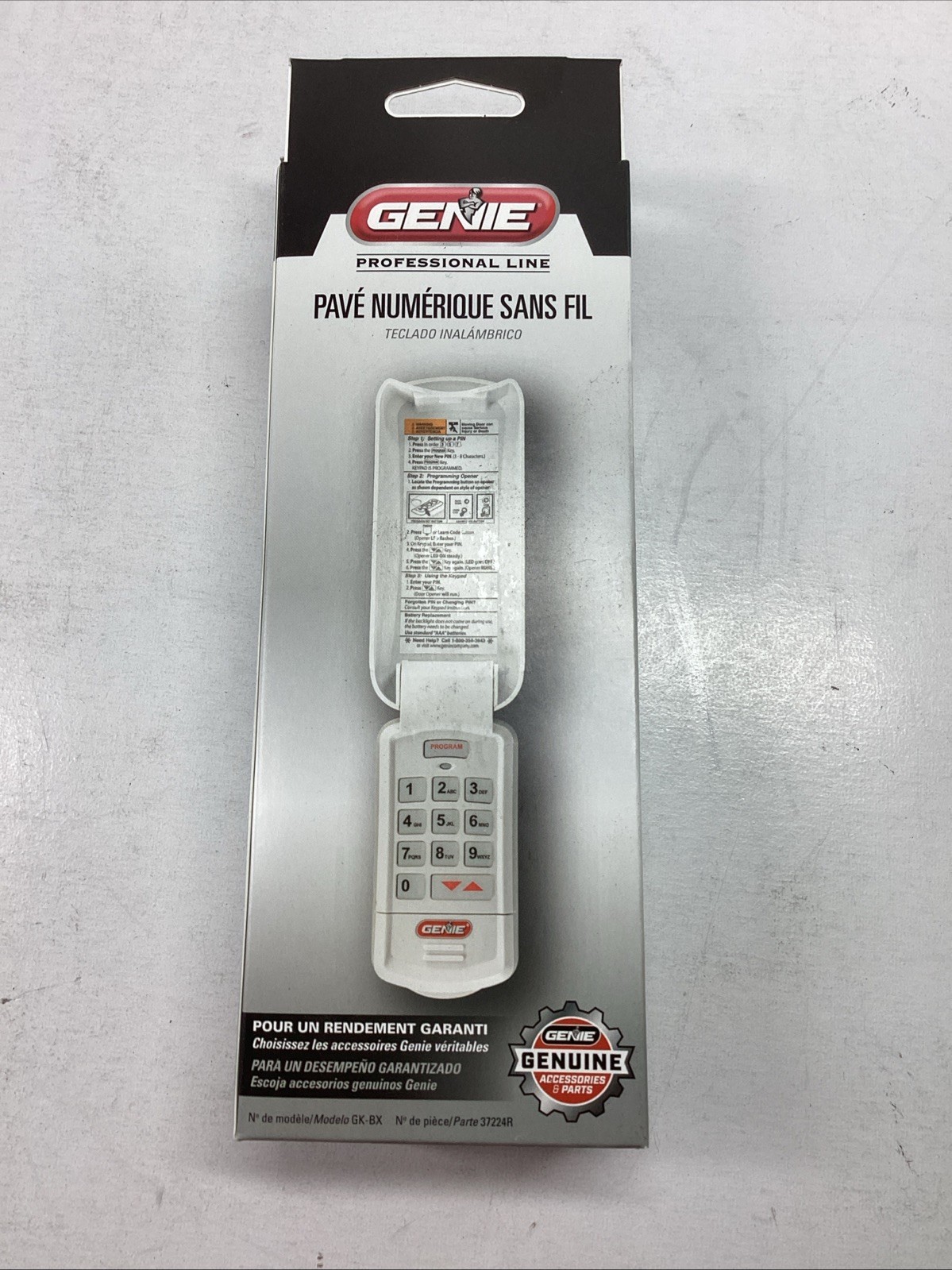 Genie Garage Door Opener Wireless Keyless Keypad 37224R