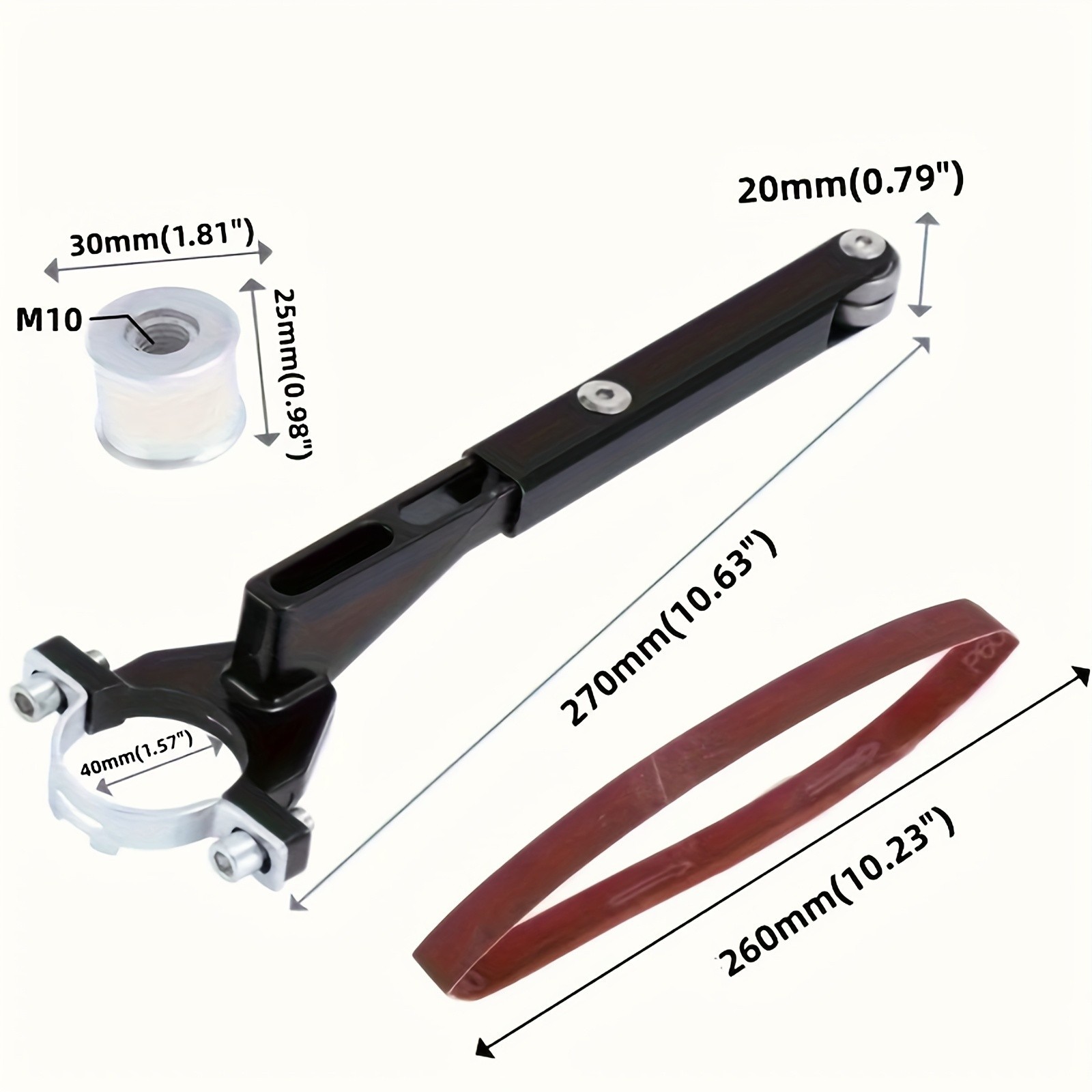 Angle Grinder to Belt Sander Adapter – For Metal/Wood Sanding & Rust Removal