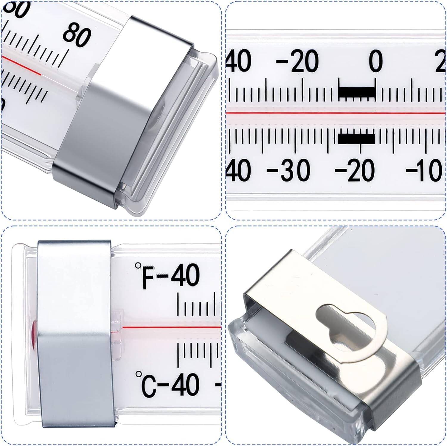 Analog Refrigerator Freezer Thermometer Fridge pack of 2