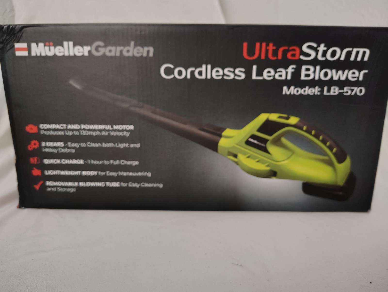 Mueller Ultra Cordless Leaf Blower, 140mph 20 V Powerful Motor, Electric Leaf Bl