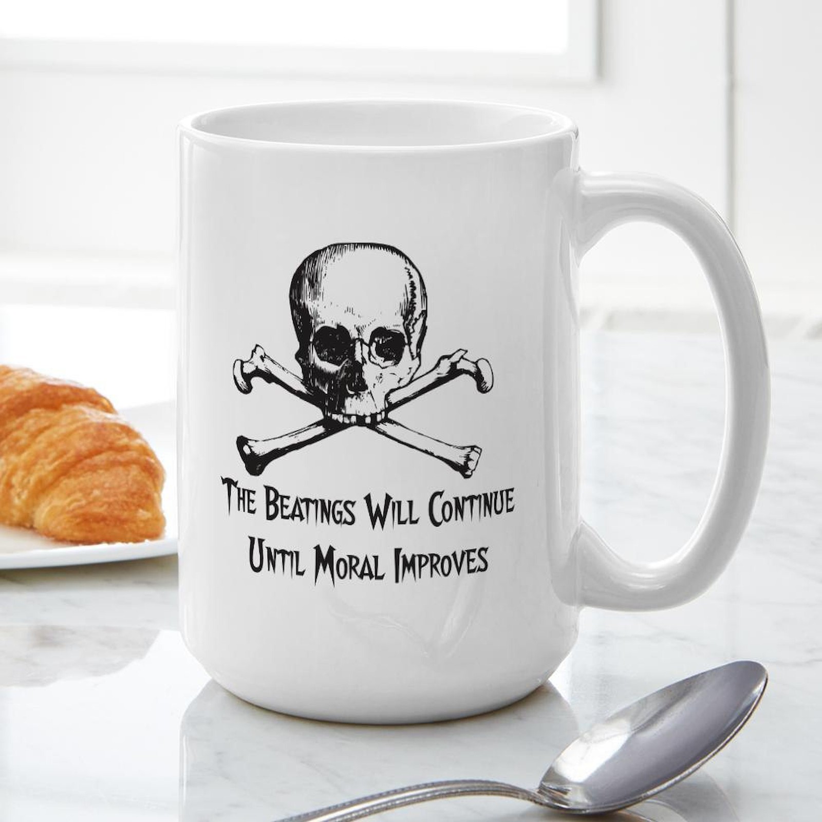 CafePress The Beatings Will Continue Large Mug (540540245)