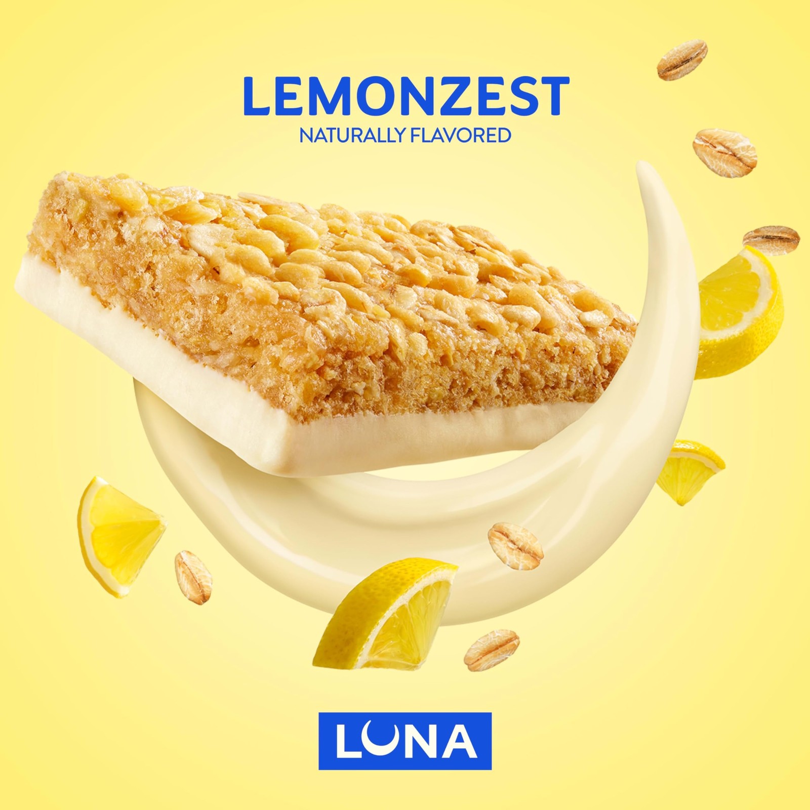 LUNA Bar – LemonZest Flavor – Gluten Free 12 Count (Pack of 1), Lemon Zest
