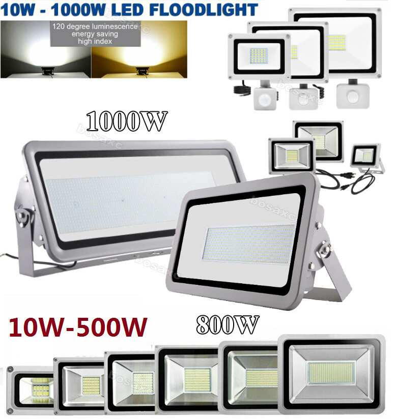 1000W 800W 500W 300W 200W 150W 100W 50W 30W 20W 10W LED Flood Light Outdoor Lamp