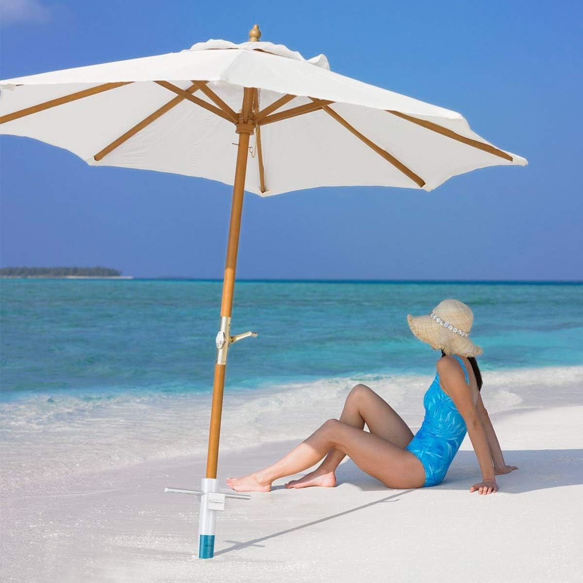 Heavy-Duty Beach Umbrella Sand Anchor: 5-Spiral Design for Ultimate Stability