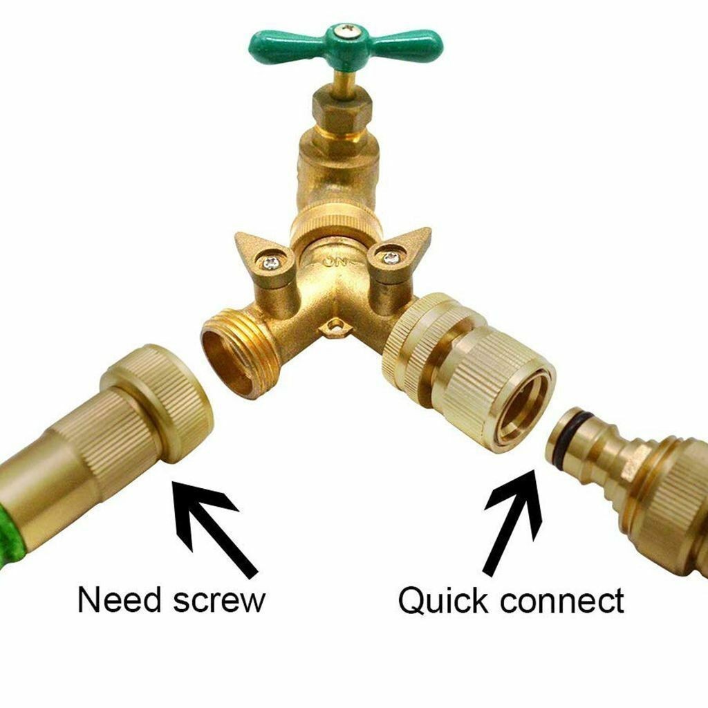 4Pcs 3/4 Garden Hose Quick Connect Water Brass Female Male Connector Coupler