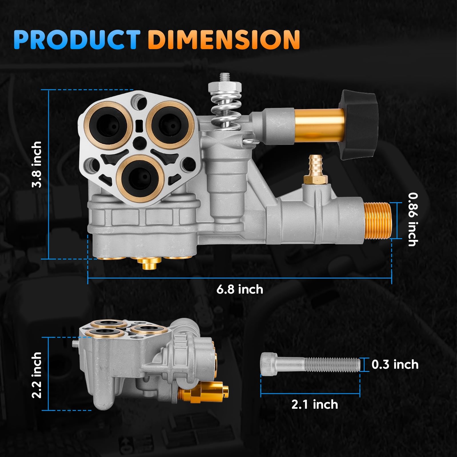7108366 Pressure Washer Pump Manifold Assembly For 510020 520006 Axial Pressure