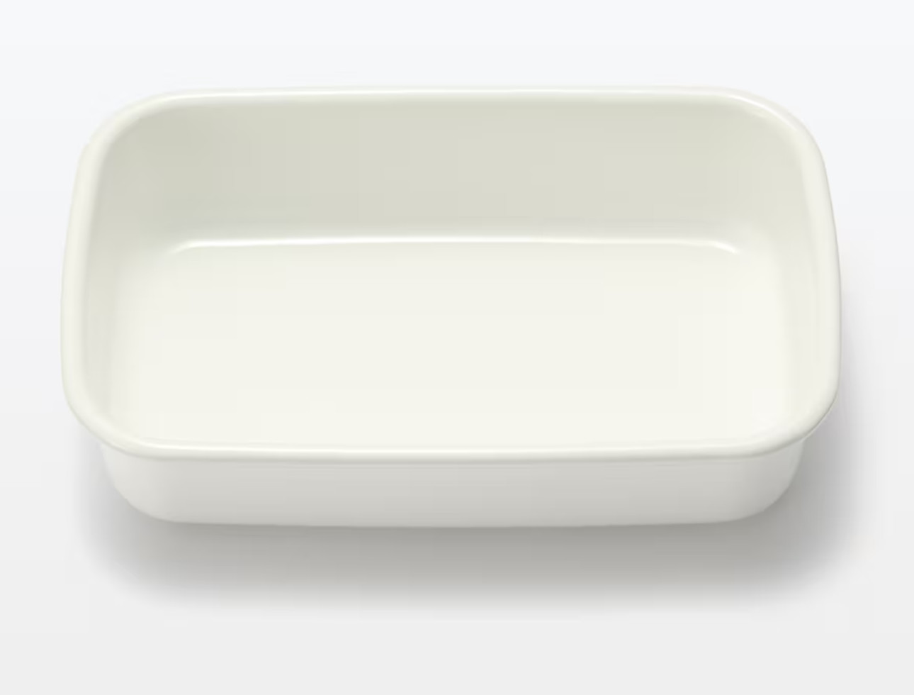 MUJI Enamel Storage Container with Valve Lid medium 630ml (11.5 x 19 x5cm)