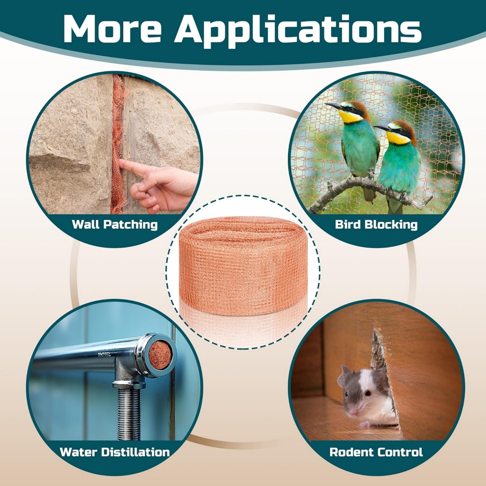 5inch x 32feet Rustproof Copper Mesh Roll – Rodent & Pest Prevention