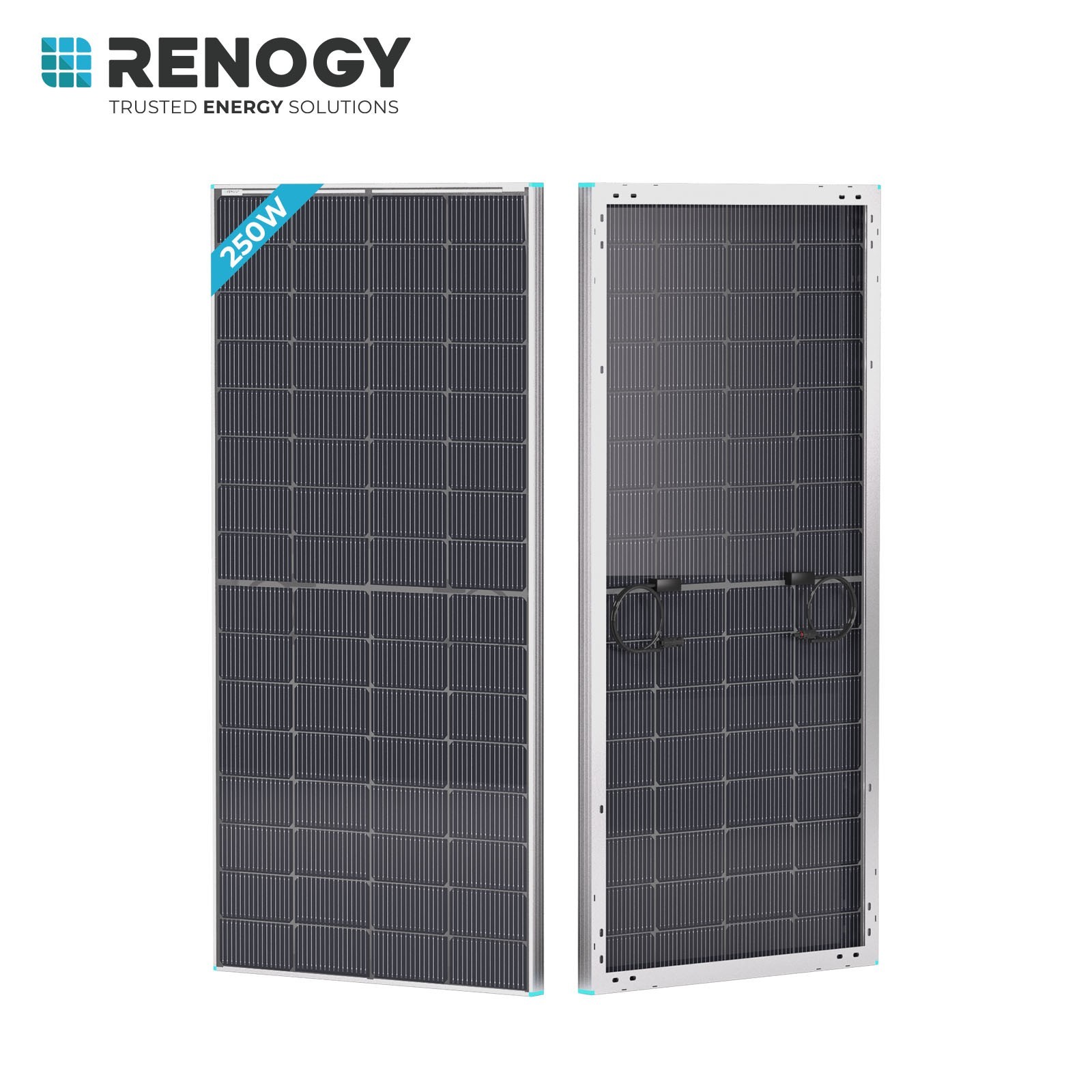 Renogy N-Type Bifacial Solar Panel 590W 250W Monocrystalline High-Efficiency