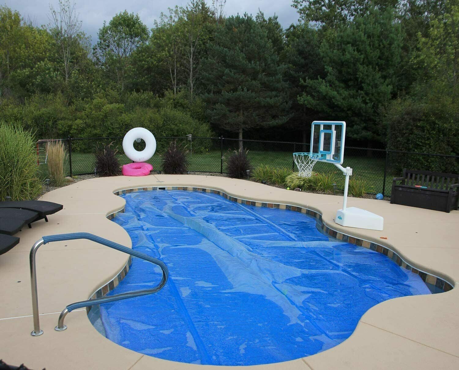 800 Series Blue Swimming Pool Solar Blanket Cover w/ Grommet Kit – (Choose Size)