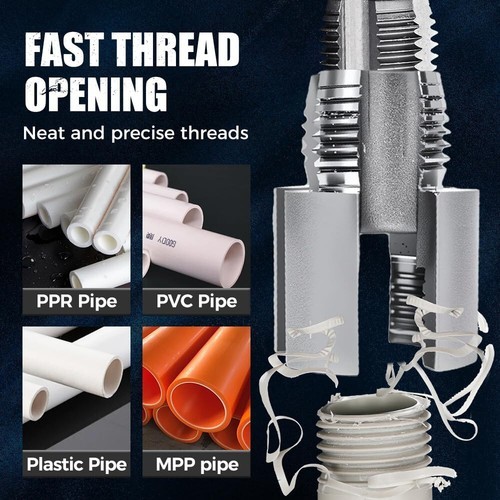 2pcs Integrated Internal & External Pipe Threading-Tool,PVC Pipe Threader Kit