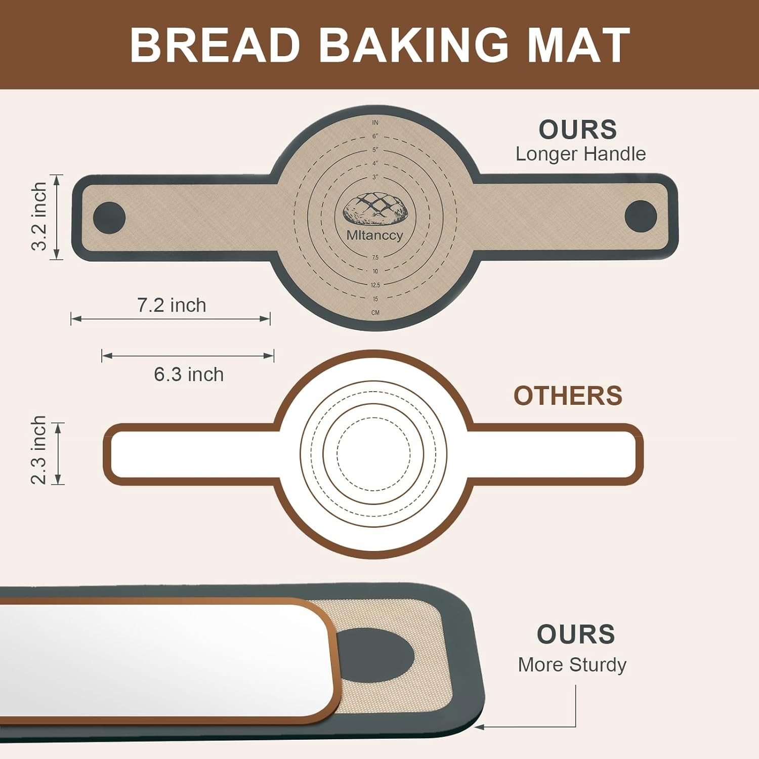 3 PCS Silicone Bread Sling for Dutch Oven Liners, Non Stick & Easy to Clean S…