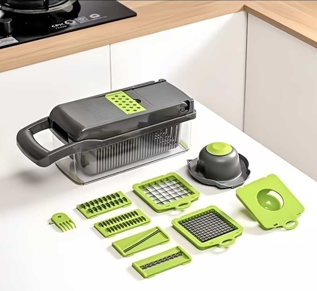 16-in-1 Multifunction Vegetable Chopper & Food Slicer – Kitchen Cutter, Dicer