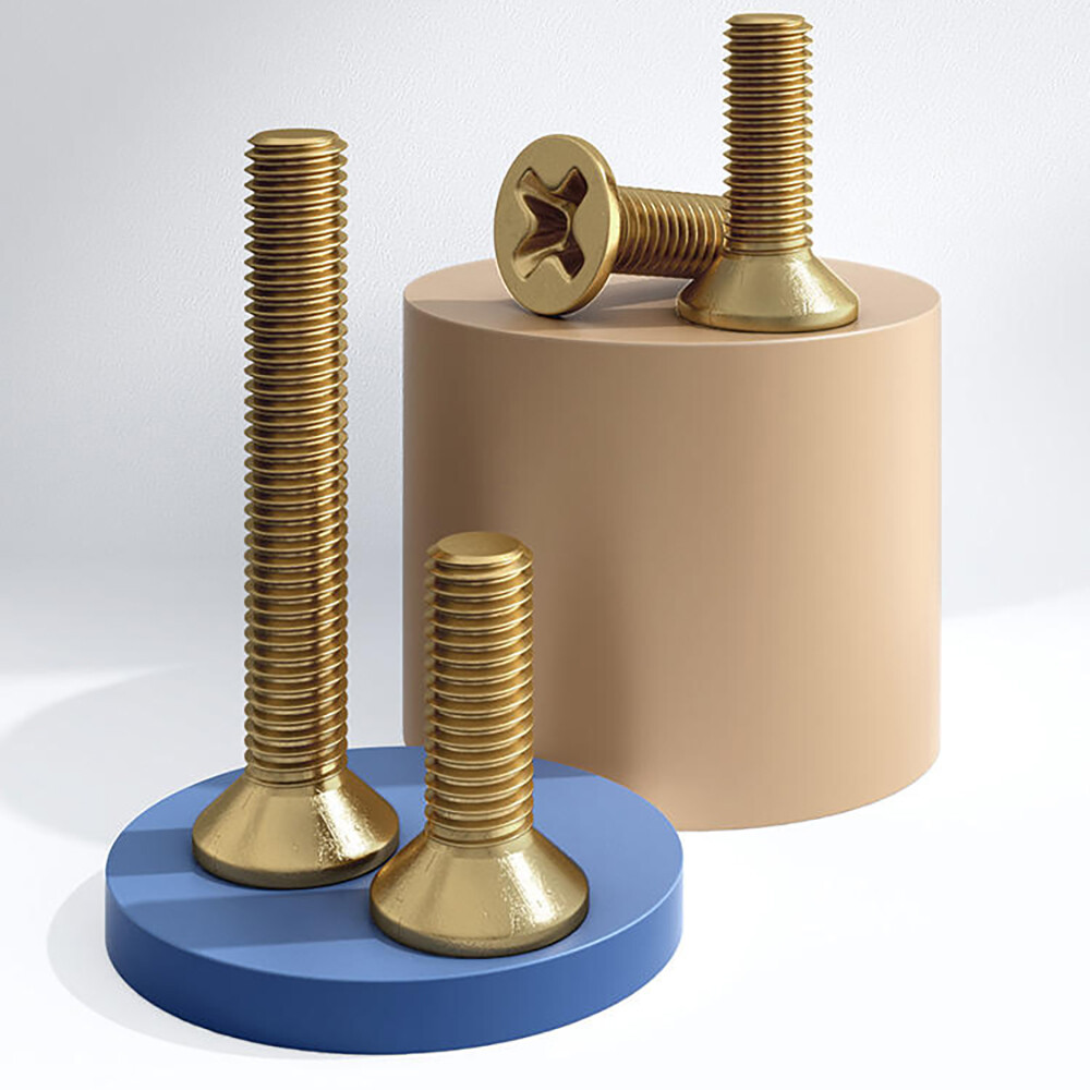 Solid Brass Phillips Machine Screws Countersunk Flat Head Bolts M2 M3 M4 M5 M6