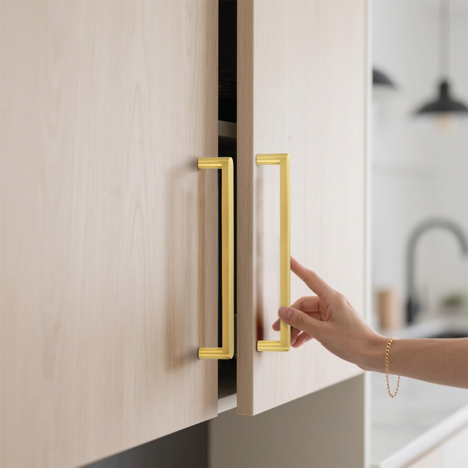Vicycmc Brushed Gold Cabinet Pulls 7-1/2 in (192mm) 6 Pack 8521