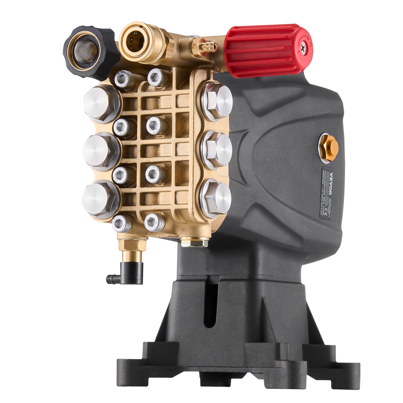 Pressure Washer Pump 1 in Shaft Horizontal Triplex Plunger 4000 PSI 4.0GPM