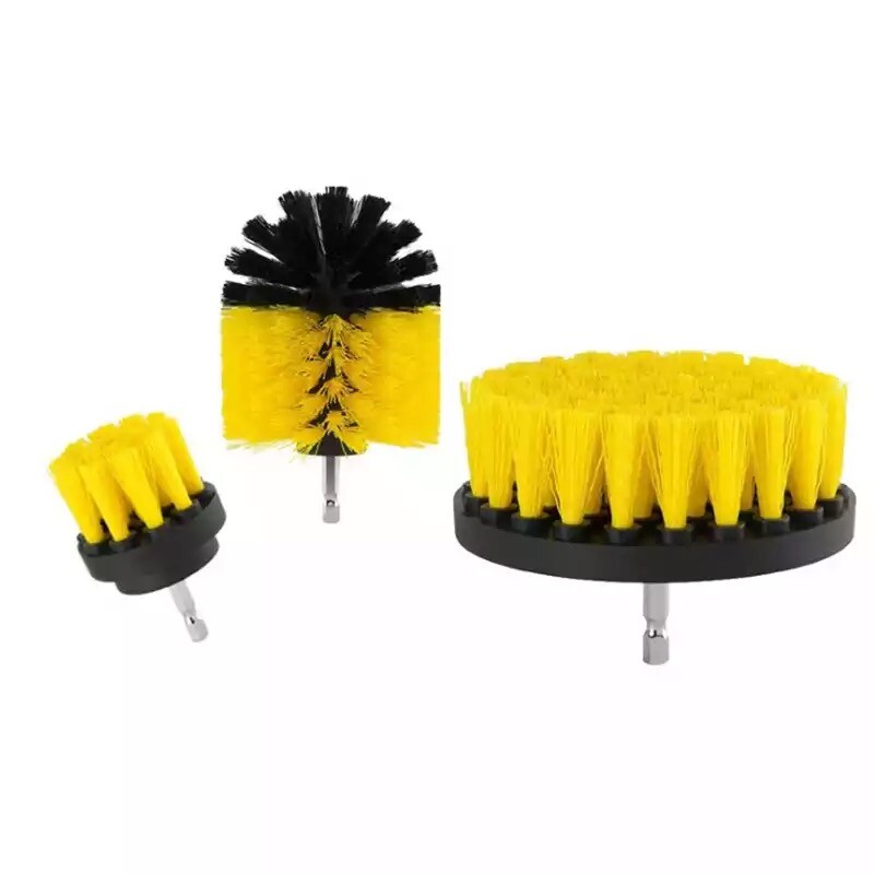 3PCS Drill Brush Power Scrubber Drill Attachments For Carpet Tile Grout Cleaning