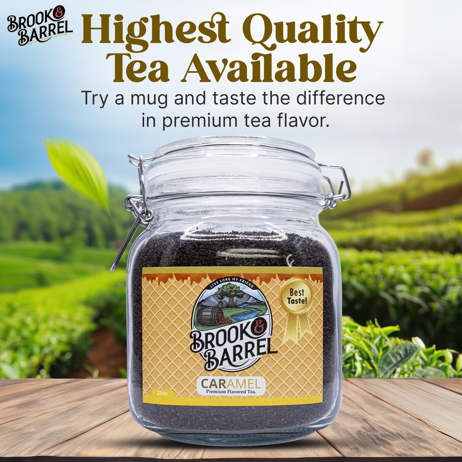 Brook & Barrel Organic Caramel Black Tea 1.6 lbs Premium Limited Edition Loose