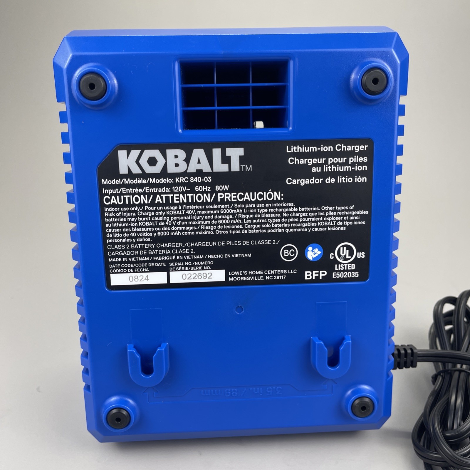 Kobalt 40V Max 4.0 Ah Extended Run Battery + Charger Kit Fast Charging 2024