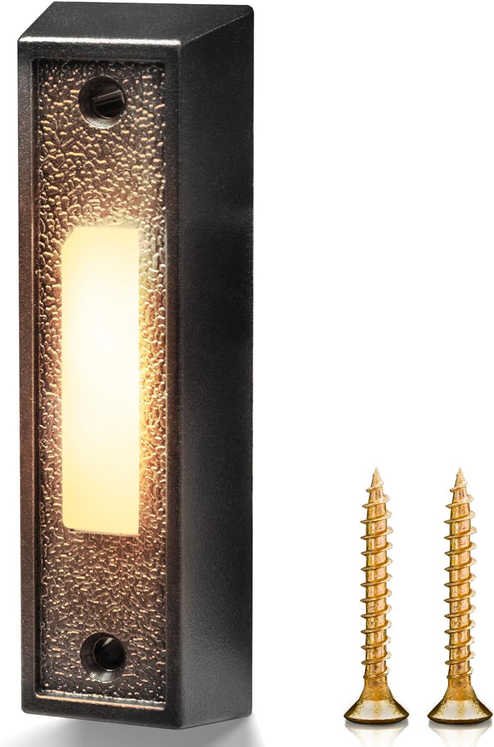 Betus LED Lighted Doorbell Button – Rectangular Wall Mounted Door Push Buttons