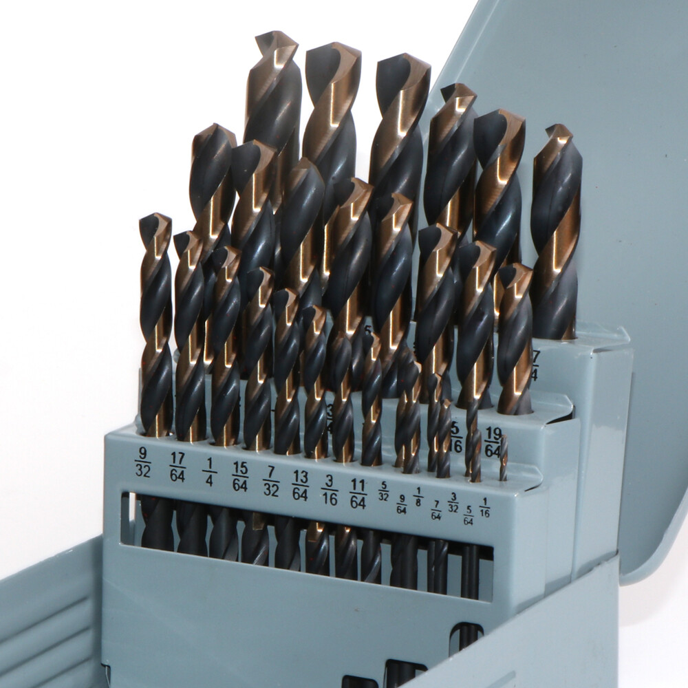 29PCS/Set HSS Drill Bits Black Gold Multi-Bits Twist Metal Drill Bit 1/16″-1/2″