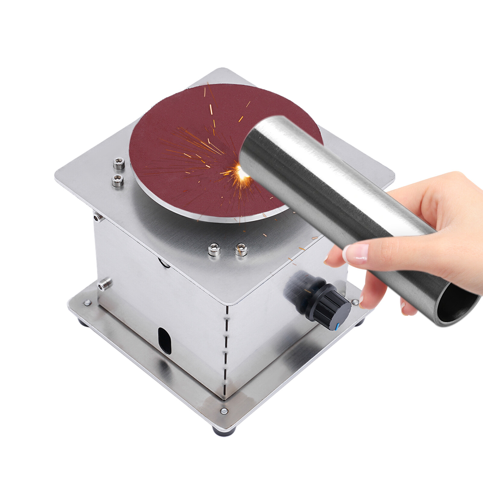4″ Mini Disc Sander with Variable Speed 6000RPM Electric Small Hobby Disk Sander